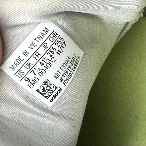 Adidas Golf Bounce White and Yellow Athletic Shoes - Picture 5 of 7